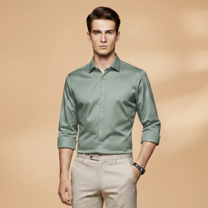 Men's Versatile Long Sleeve Button-Down Shirt