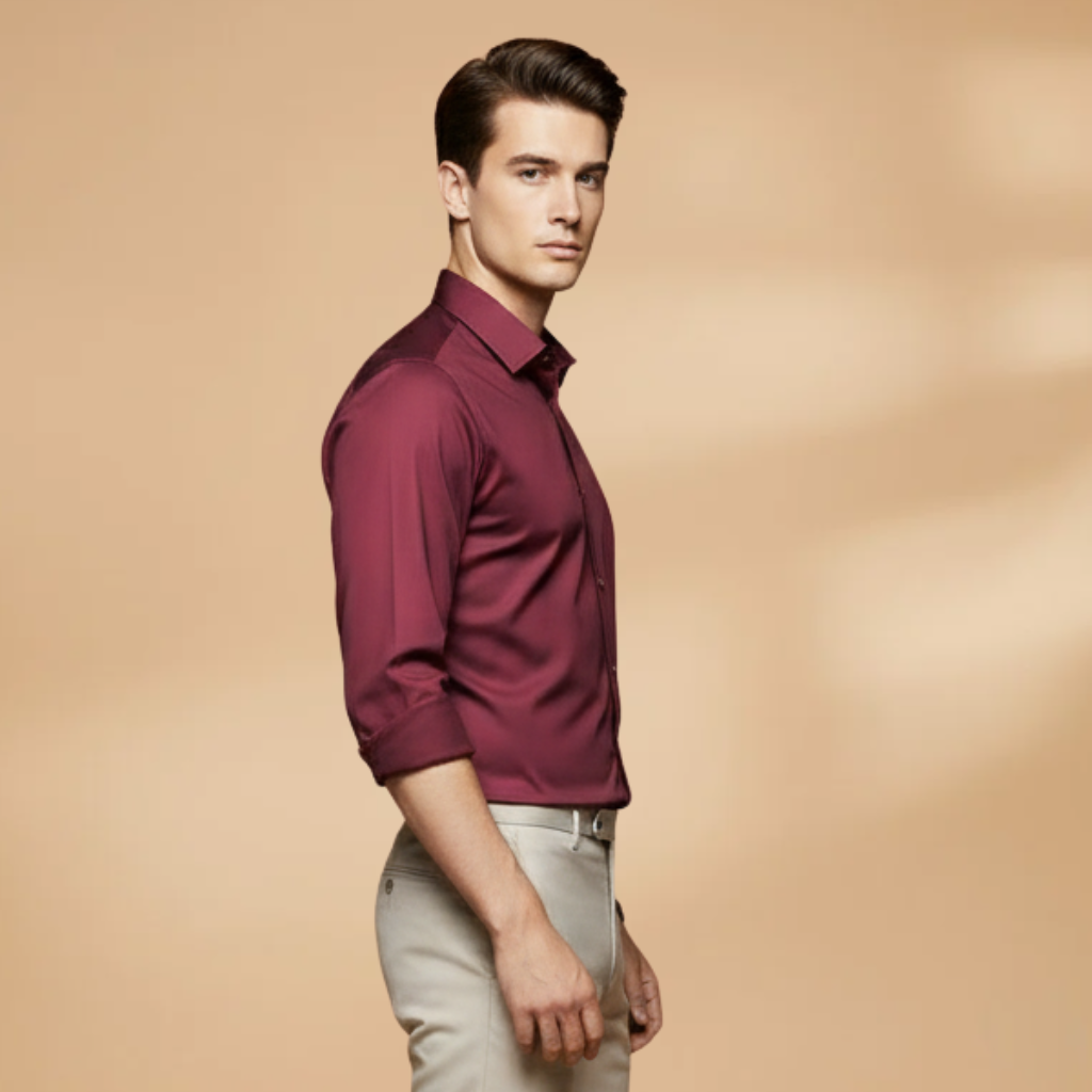 Men's Versatile Long Sleeve Button-Down Shirt