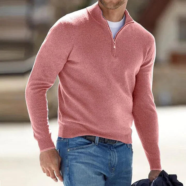 Men's Classic Quarter-Zip Sweater for Effortless Style