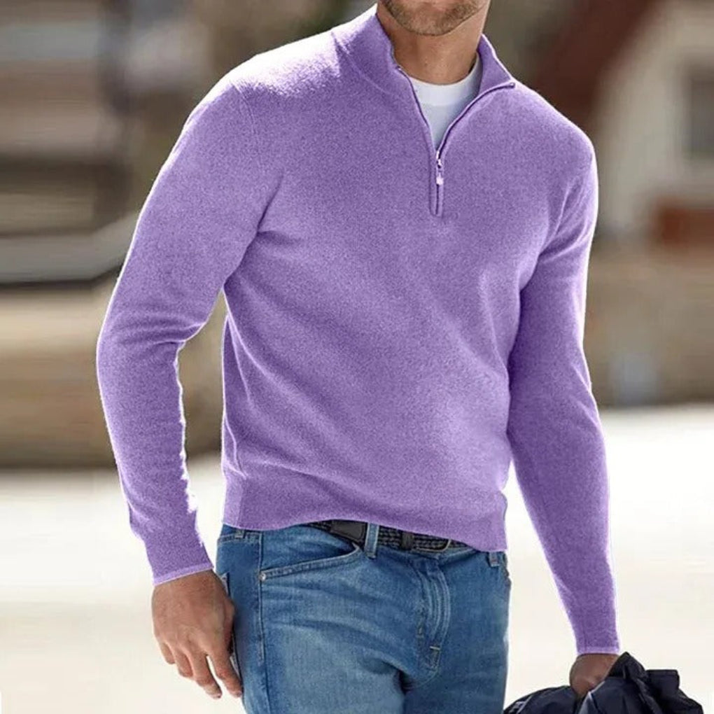 Men's Classic Quarter-Zip Sweater for Effortless Style
