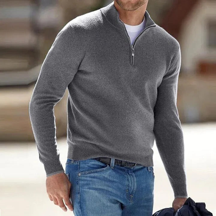 Men's Classic Quarter-Zip Sweater for Effortless Style