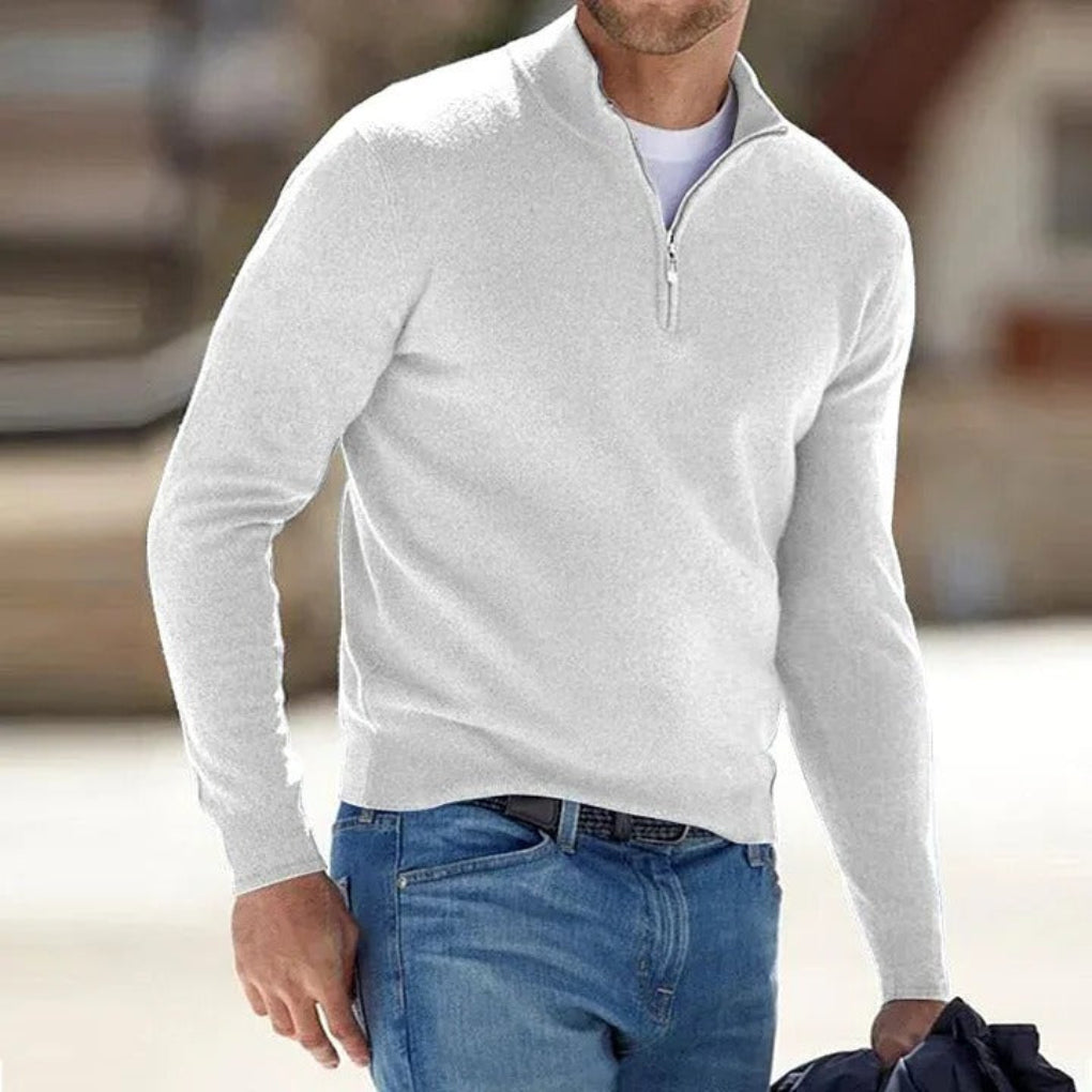 Men's Classic Quarter-Zip Sweater for Effortless Style