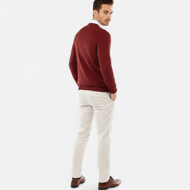 Men's Classic Round Neck Knit Sweater for Layering