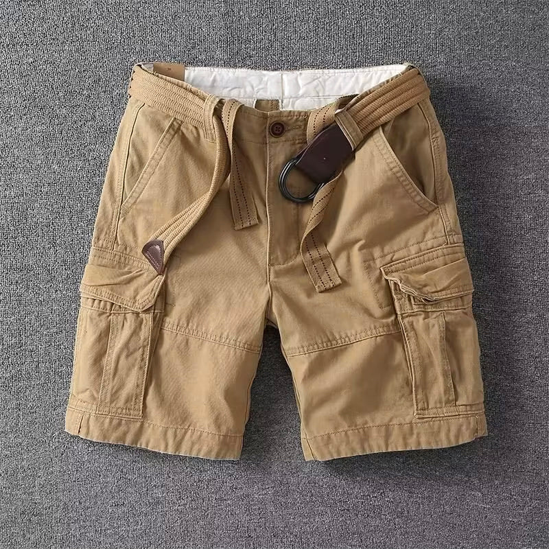 Men's Durable Cargo Shorts with Multiple Utility Pockets