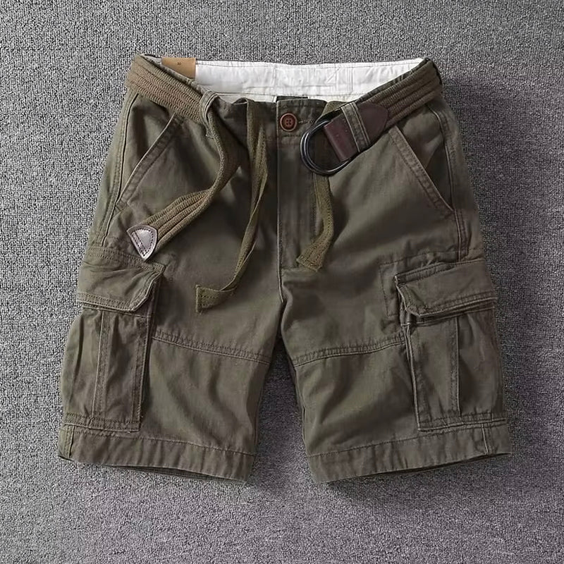 Men's Durable Cargo Shorts with Multiple Utility Pockets