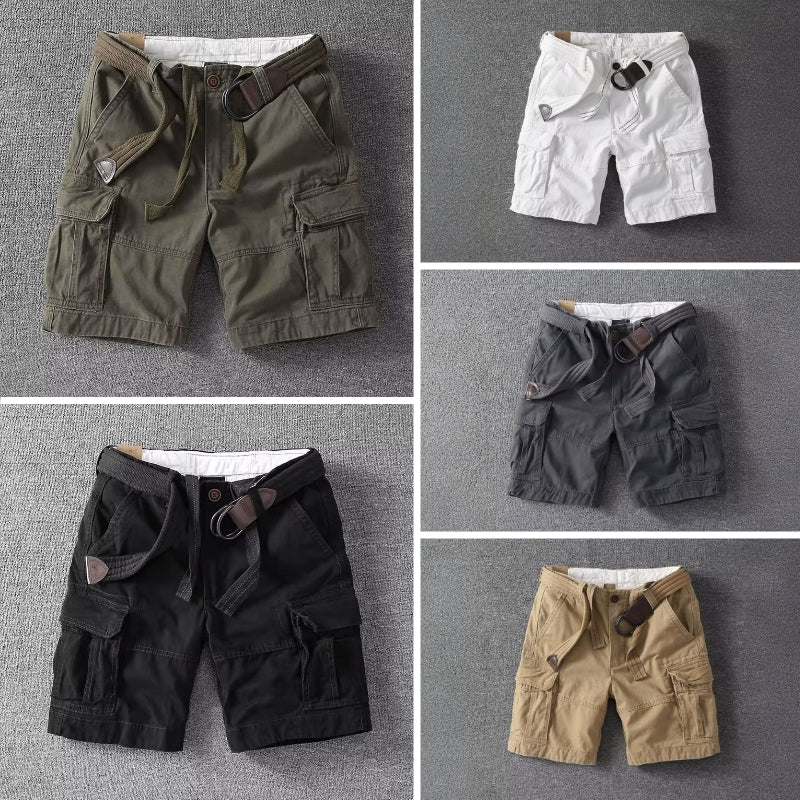 Men's Durable Cargo Shorts with Multiple Utility Pockets