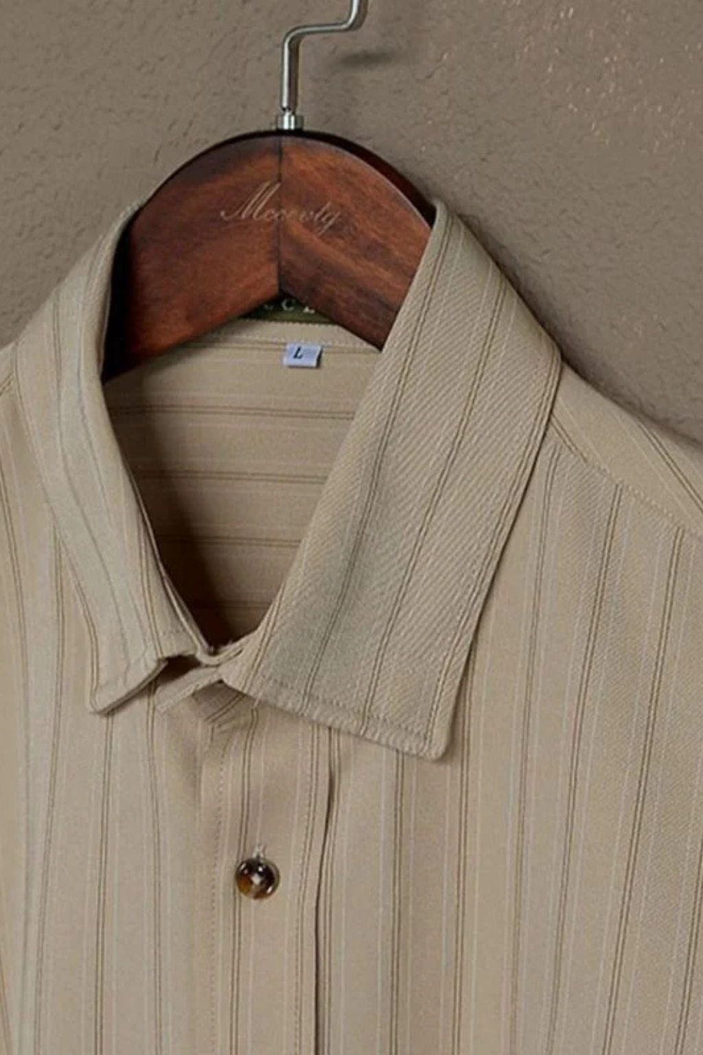 Men's Striped Long Sleeve Button Down Formal Shirt