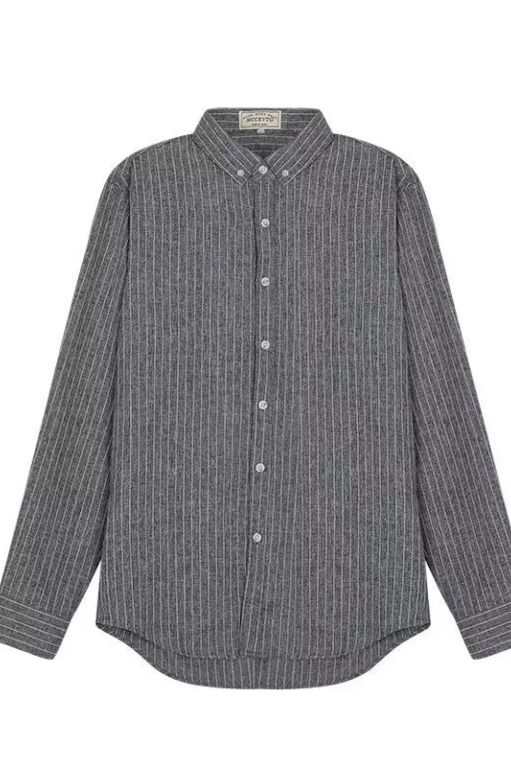 Men's Striped Long Sleeve Button Down Formal Shirt