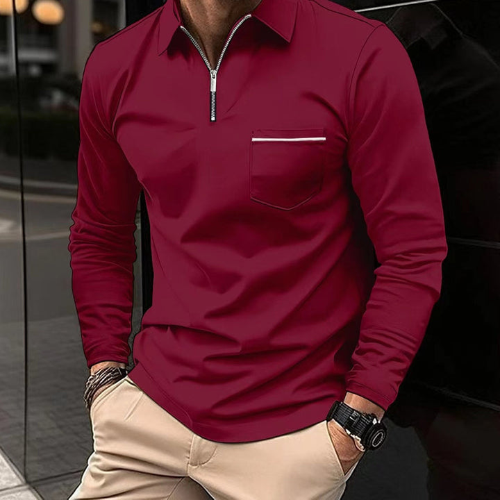 Men's Long Sleeve Polo Shirt - Comfortable, Stylish & Versatile