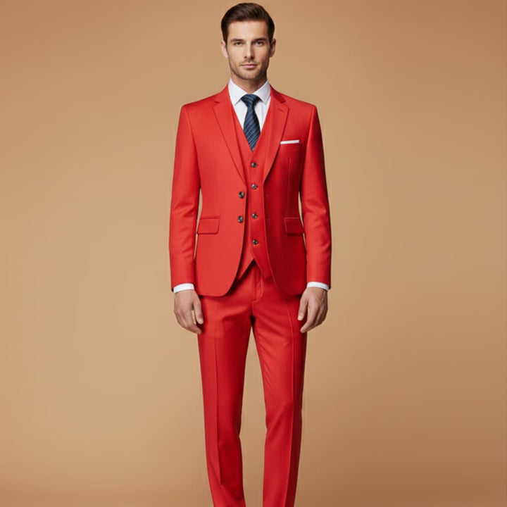 Men's Slim Fit 3-Piece Suit for Formal Events