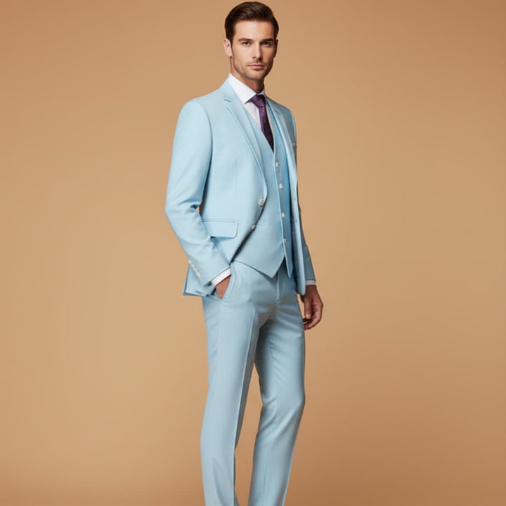 Men's Slim Fit 3-Piece Suit for Formal Events