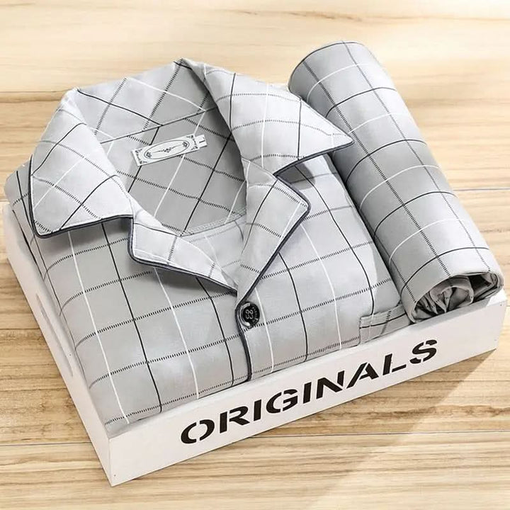 Men's Soft & Breathable Button-Up Pajama Set