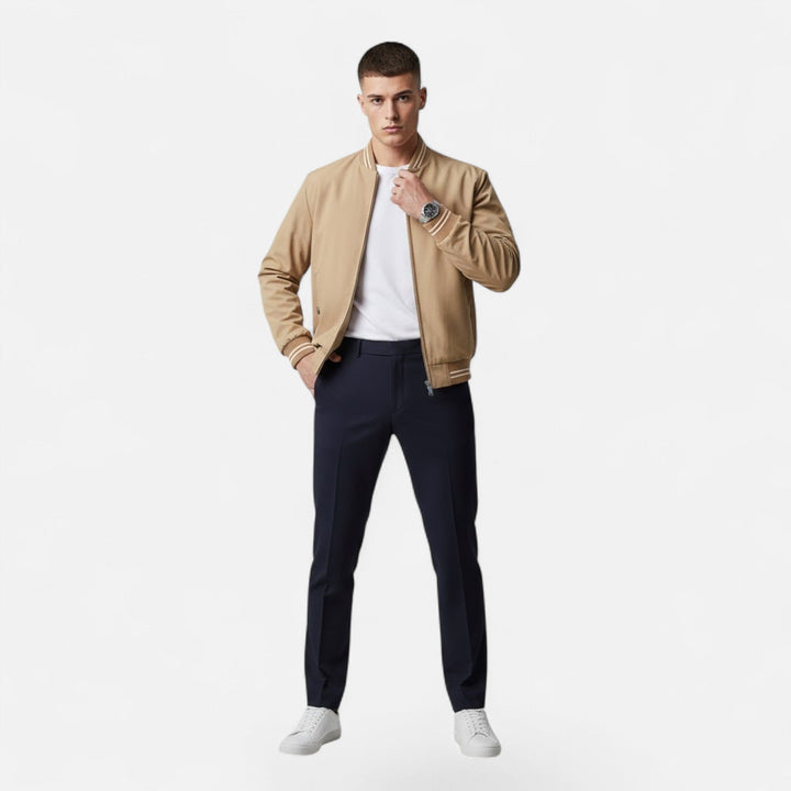 Men's Stand-Collar Non-Iron Casual Jacket