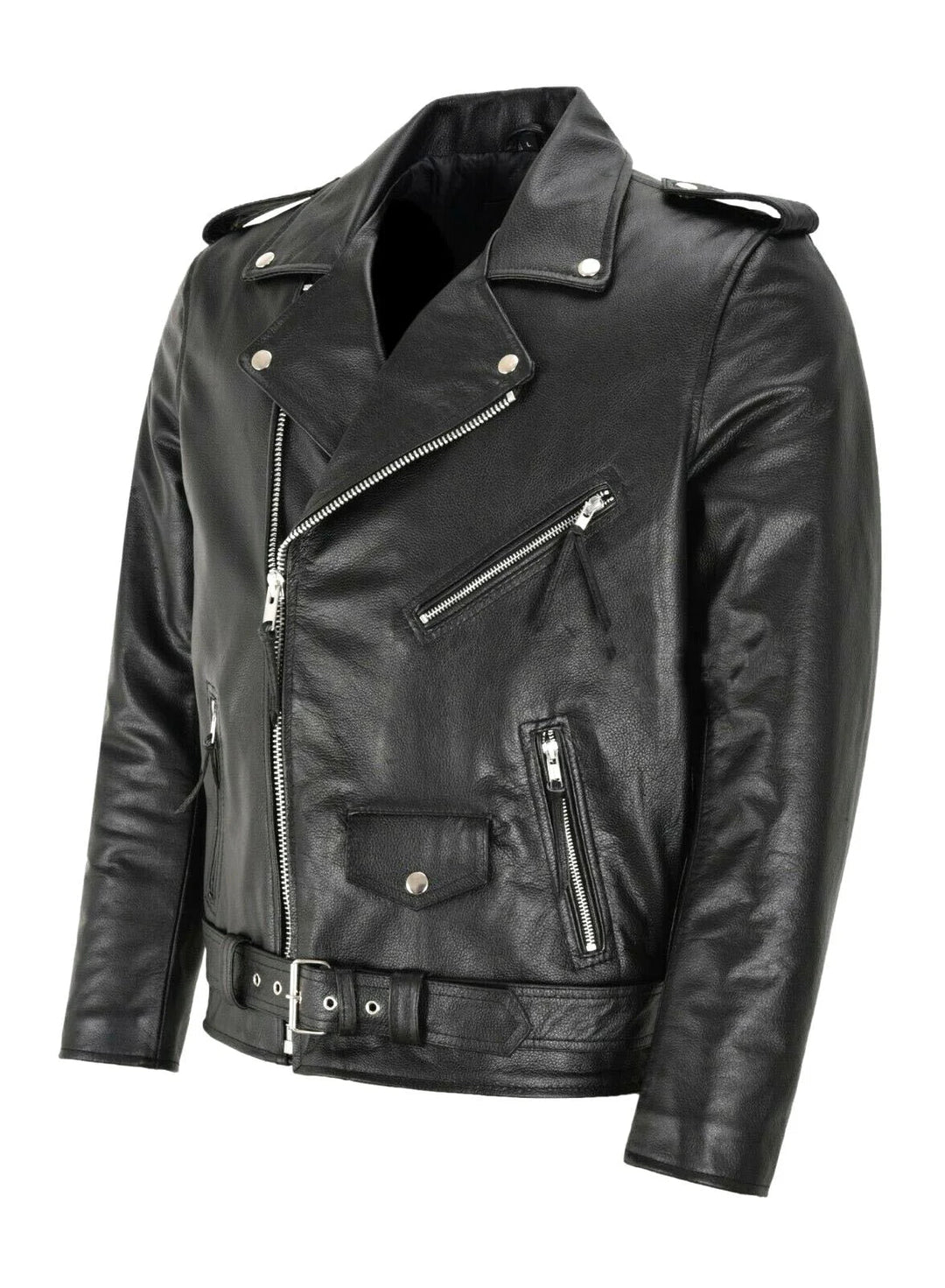 Men's Stylish Bomber Jacket with Belted Hem & Zipper Pockets