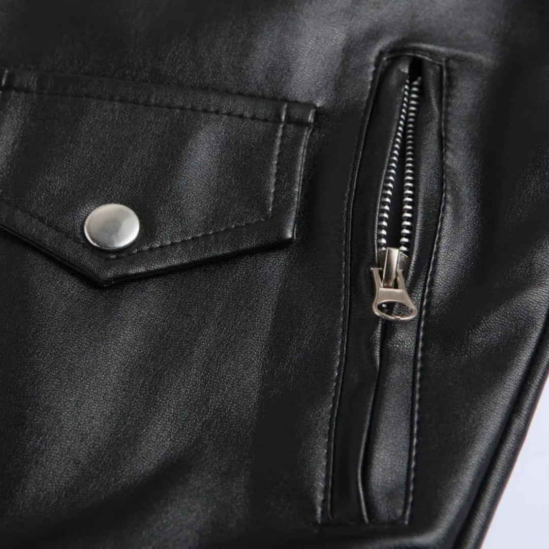 Men's Stylish Bomber Jacket with Belted Hem & Zipper Pockets