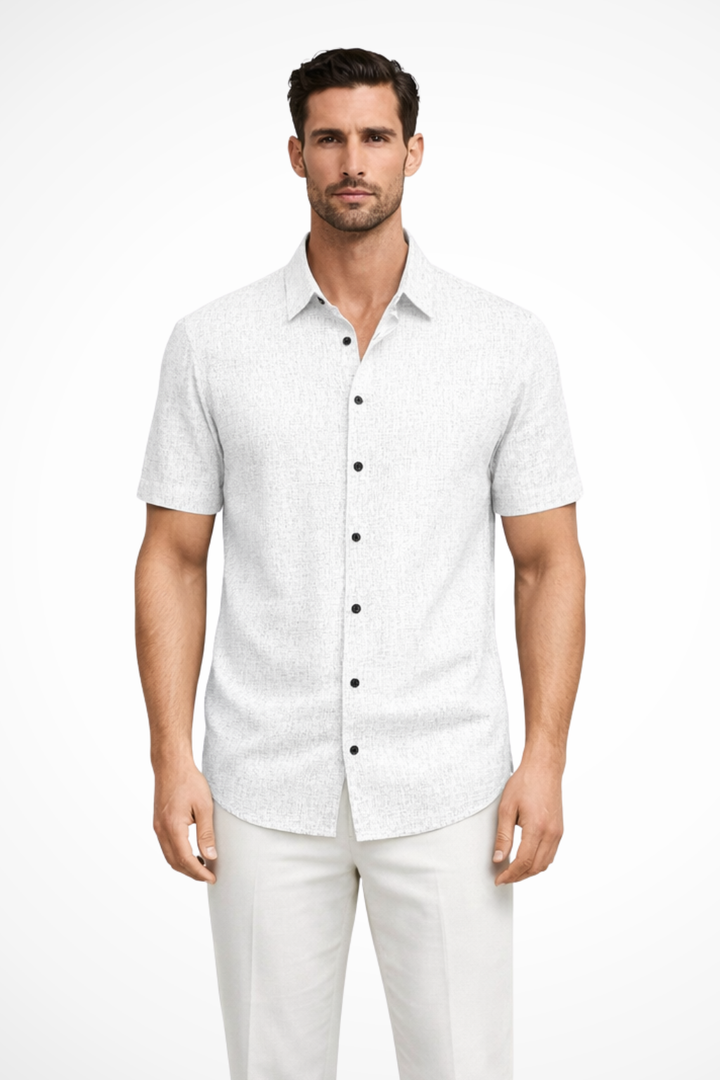 Men's Stylish Short Sleeve Button Down Summer Shirt - Elena Harper