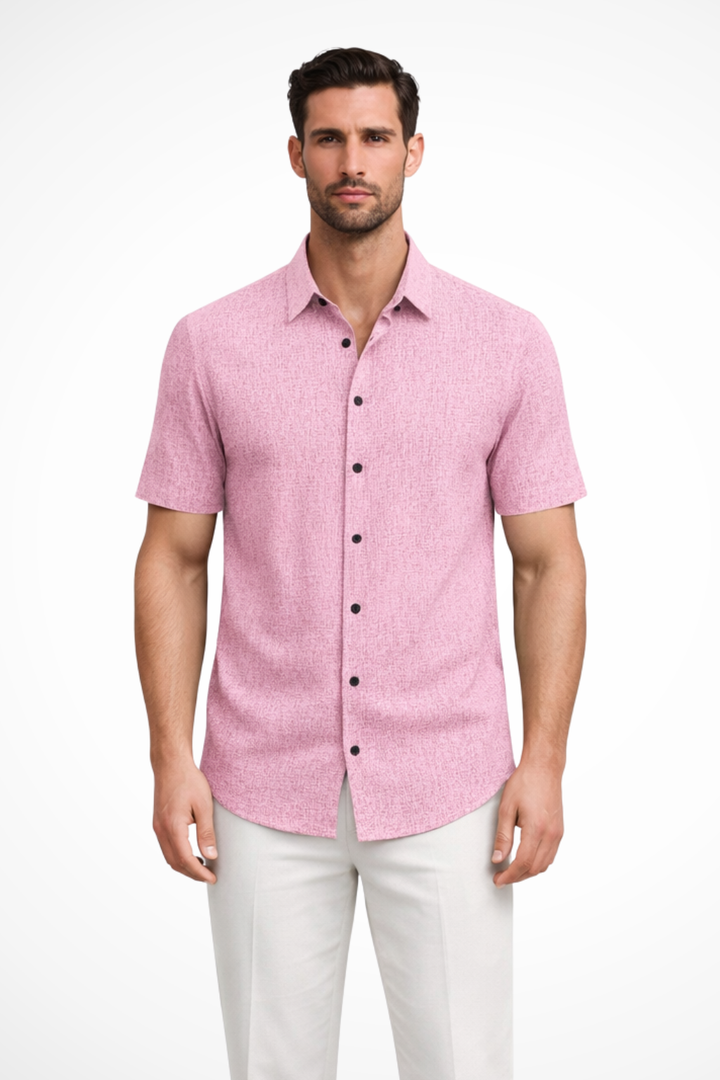 Men's Stylish Short Sleeve Button Down Summer Shirt