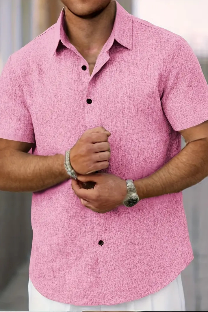 Men's Stylish Short Sleeve Button Down Summer Shirt