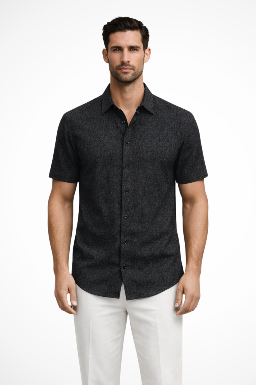 Men's Stylish Short Sleeve Button Down Summer Shirt
