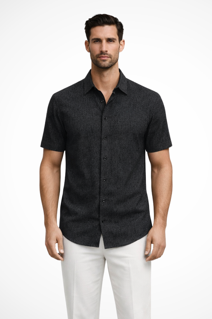 Men's Stylish Short Sleeve Button Down Summer Shirt