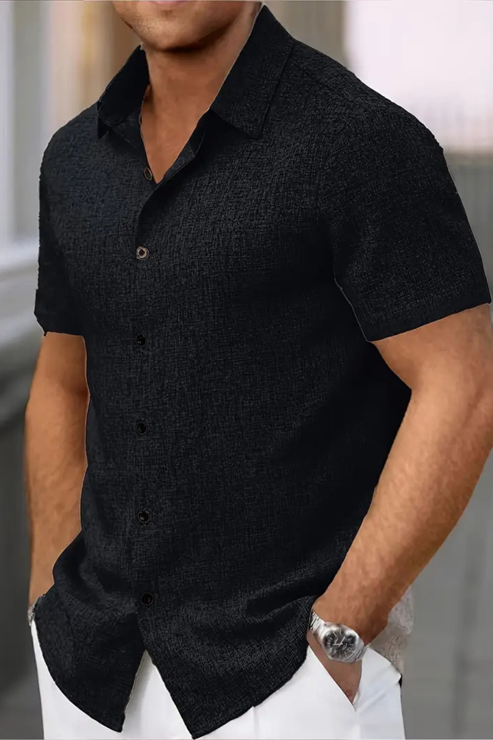 Men's Stylish Short Sleeve Button Down Summer Shirt
