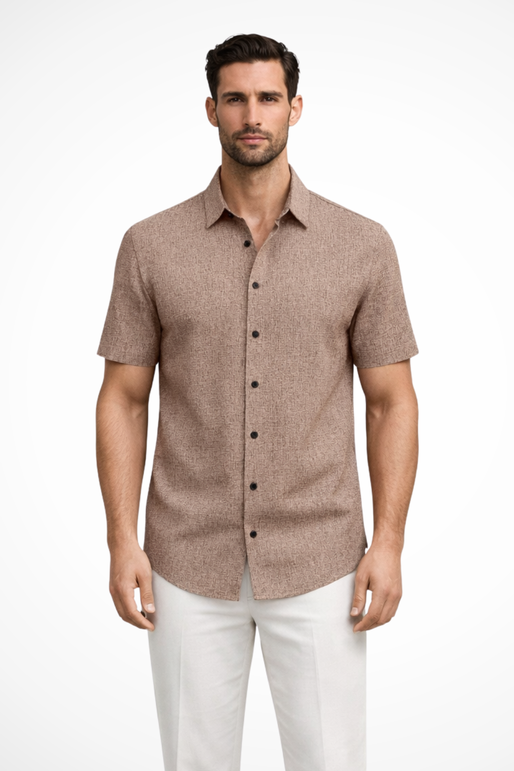 Men's Stylish Short Sleeve Button Down Summer Shirt