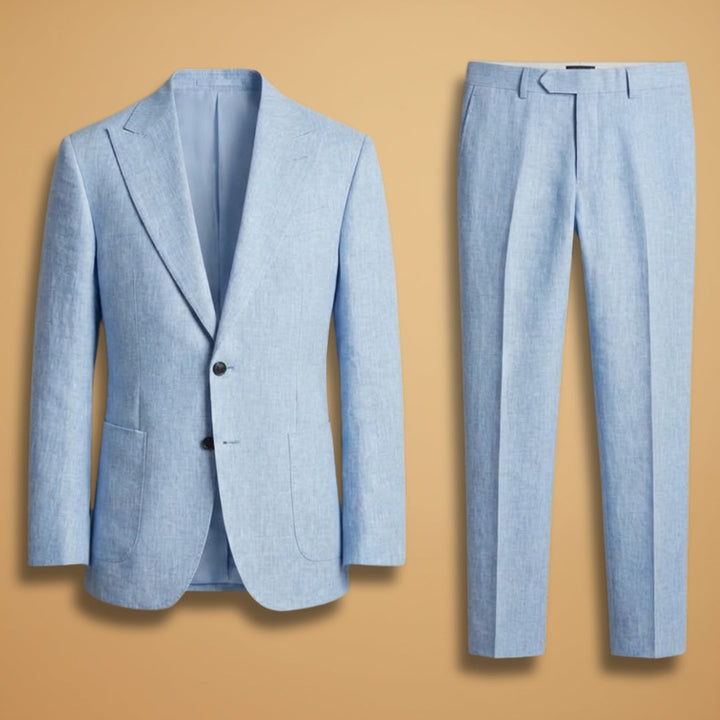 Men's Formal Two-Piece Suit with Notch Lapel Blazer - Elena Harper