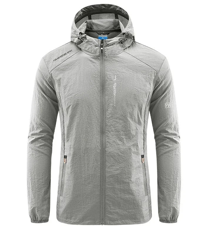 Men's Ultra-Lightweight Hooded Summer Jacket - Windproof & Sun-Resistant