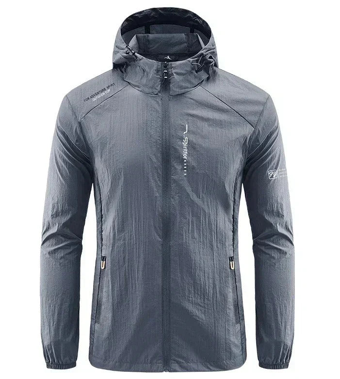 Men's Ultra-Lightweight Hooded Summer Jacket - Windproof & Sun-Resistant