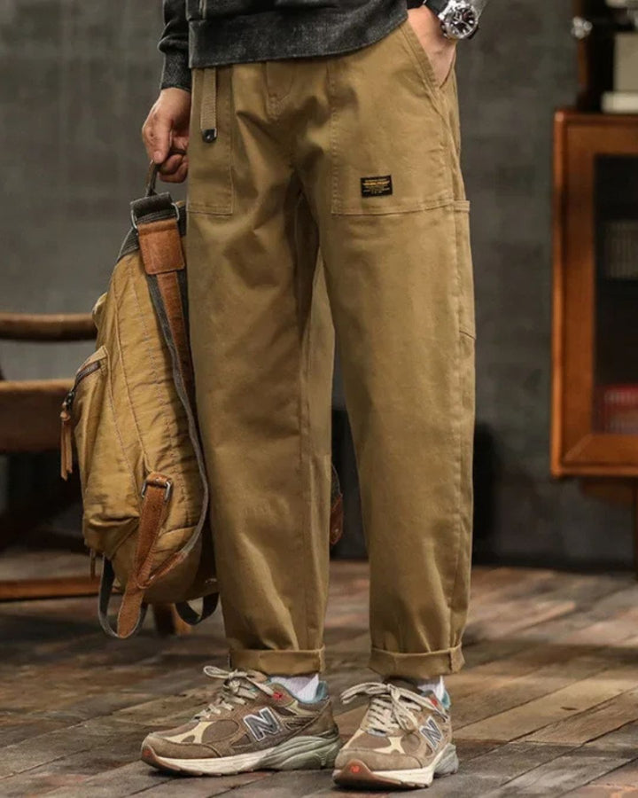 Men's Vintage Washed Cargo Pants for Casual Style