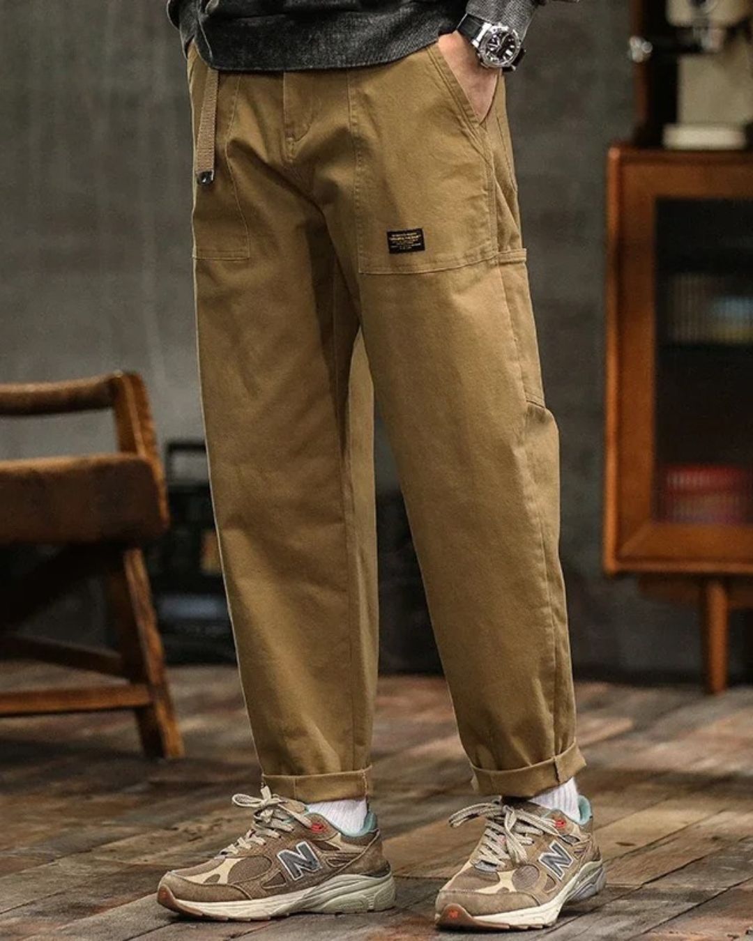 Men's Vintage Washed Cargo Pants for Casual Style