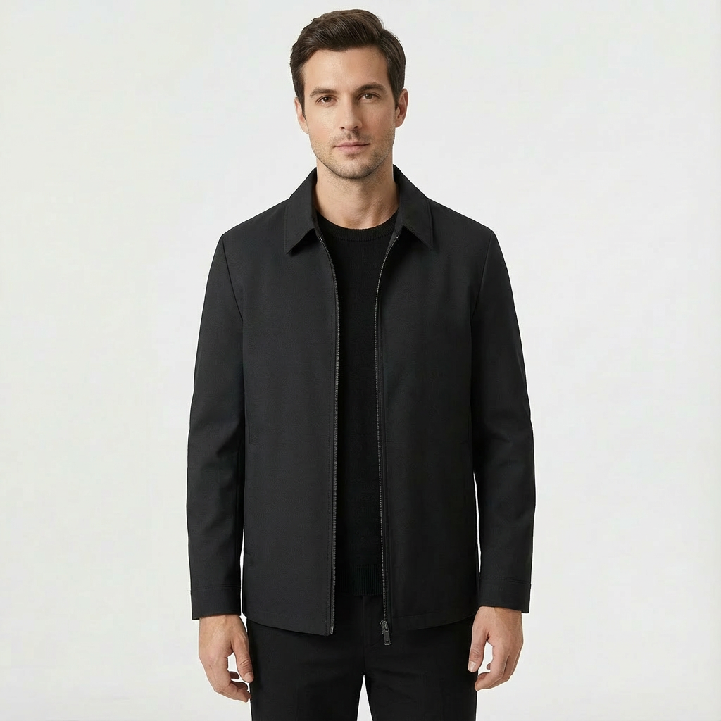 Men's Windproof Harrington Jacket – Stylish Zip-Front Comfort