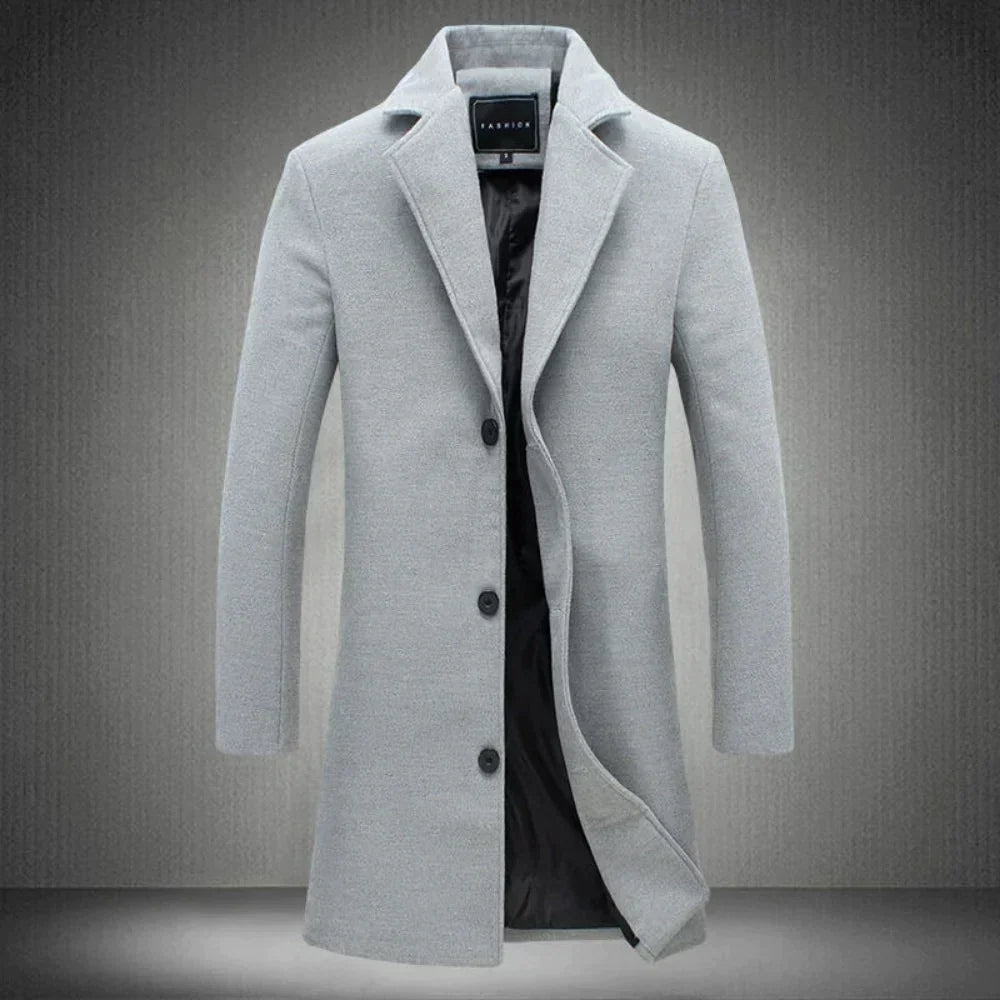 Men's Wool Coat, view 2 - Elena Harper