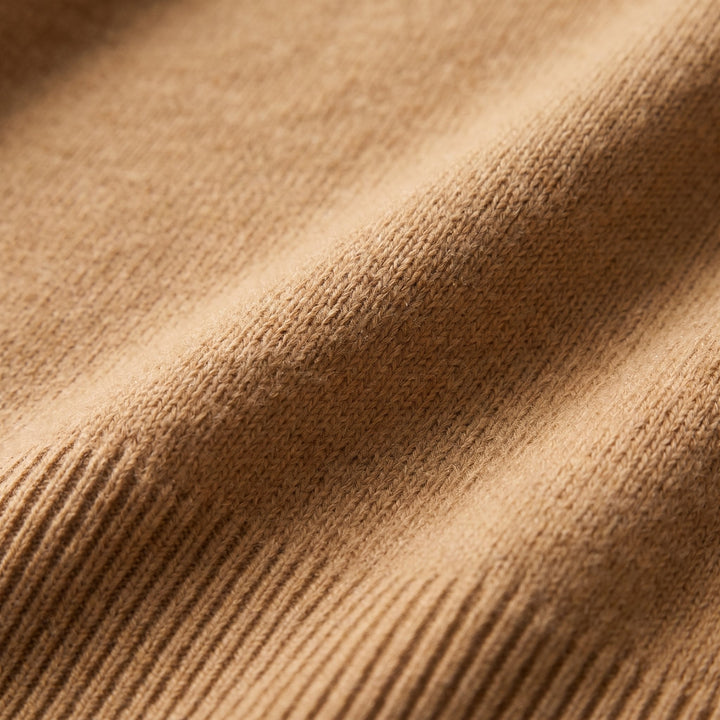 Men's Wool Turtleneck Jumper with Ribbed Collar