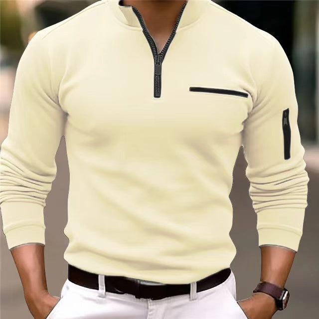Men's Zip Sweater with Pockets - Comfortable & Versatile Layer