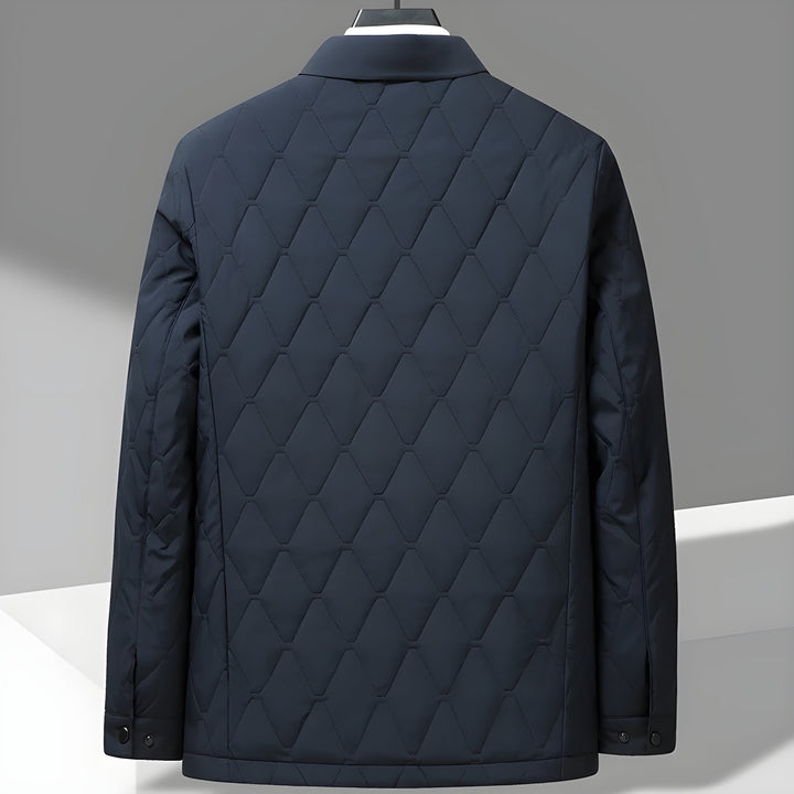 Men's Classic Quilted Button-Down Jacket for Versatile Style