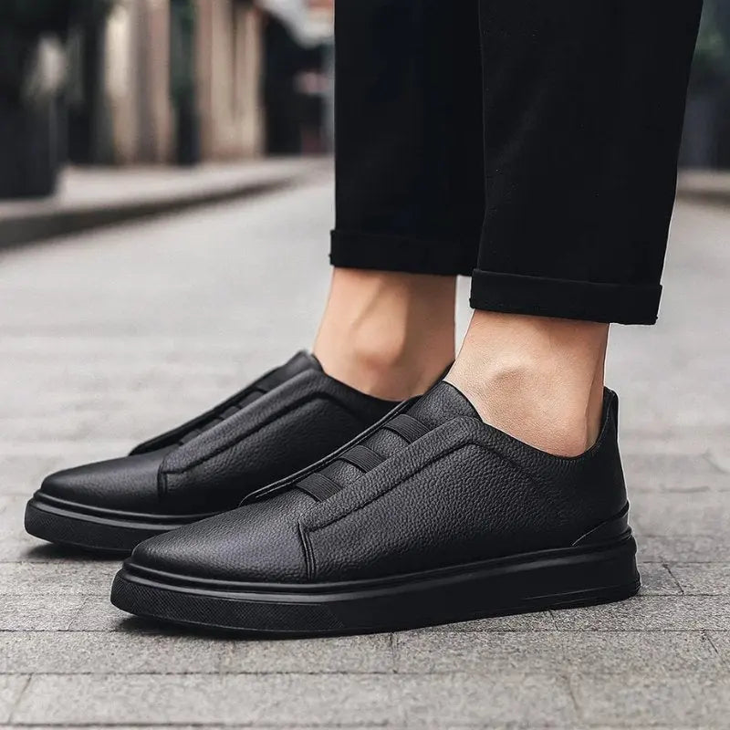 Men's Slip-On Trainers with Loop Lacing for Effortless Style