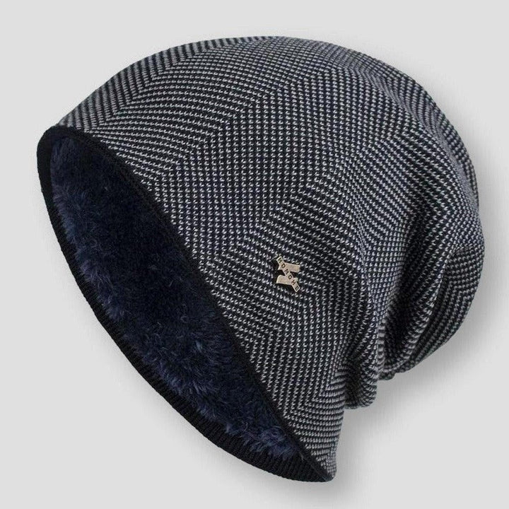 Men's Beanie Slouchy Model with Soft Lining - Winter Hat