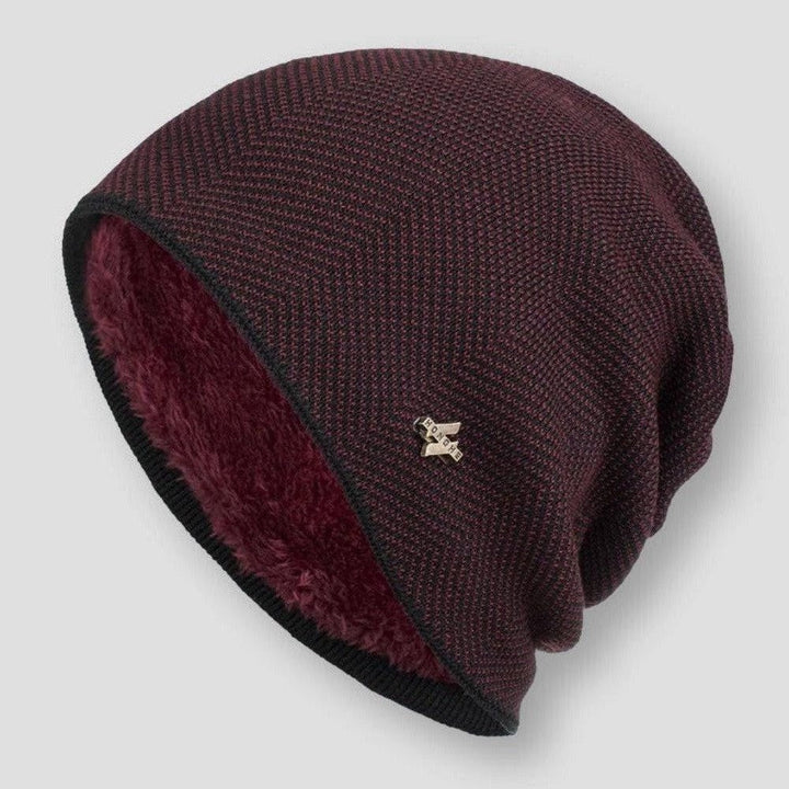 Men's Beanie Slouchy Model with Soft Lining - Winter Hat