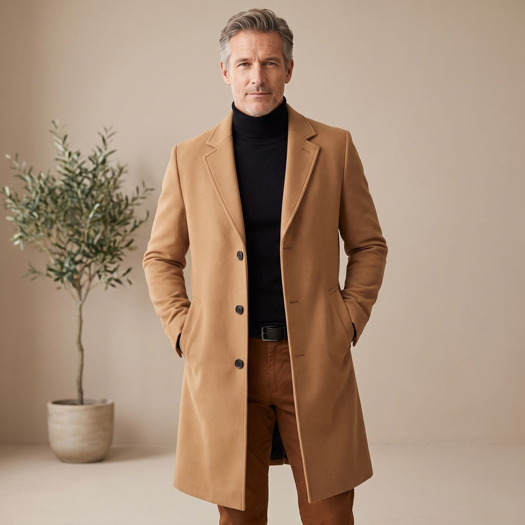 ELENA HARPER™  |  LONG WOOL BLEND COAT FOR MEN