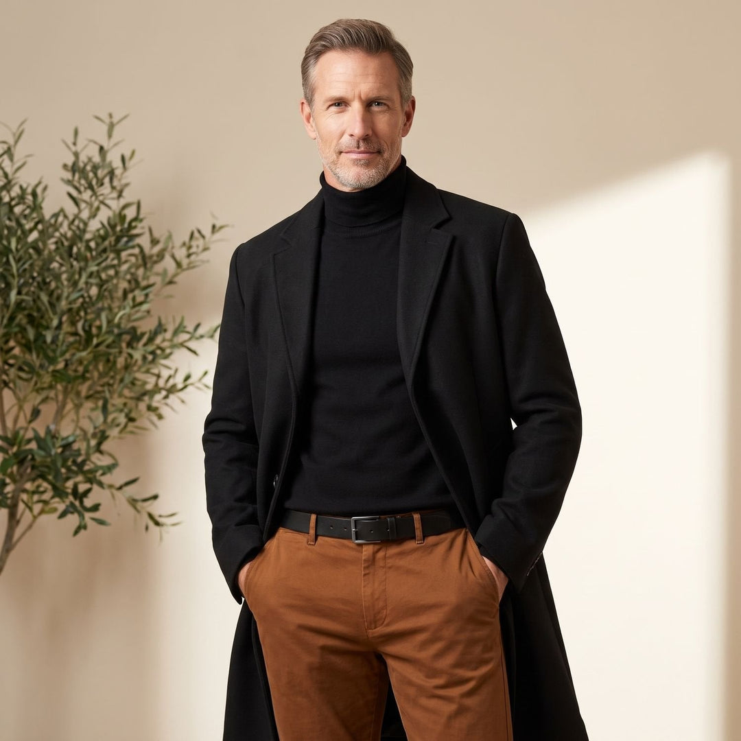 ELENA HARPER™  |  LONG WOOL BLEND COAT FOR MEN