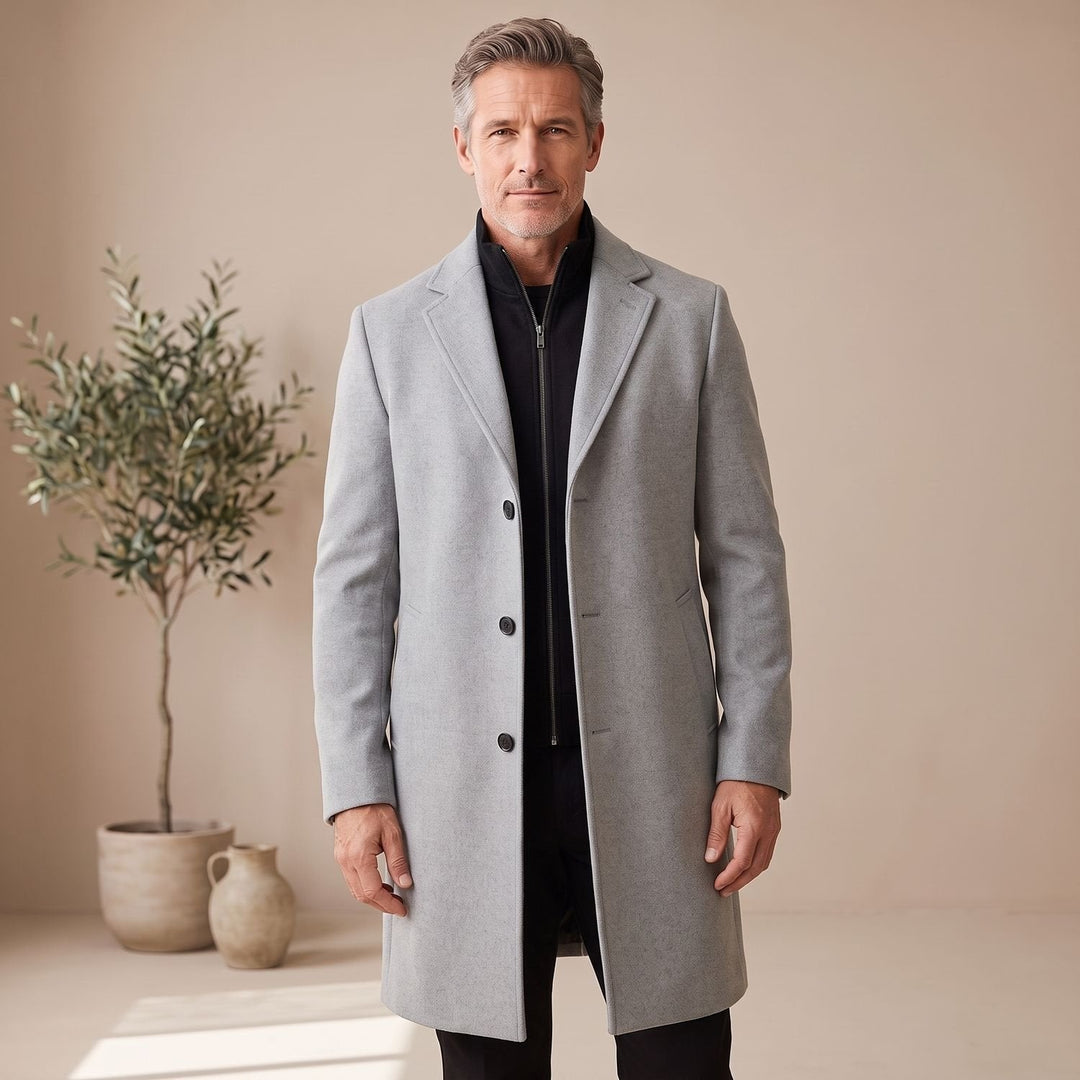 ELENA HARPER™  |  LONG WOOL BLEND COAT FOR MEN