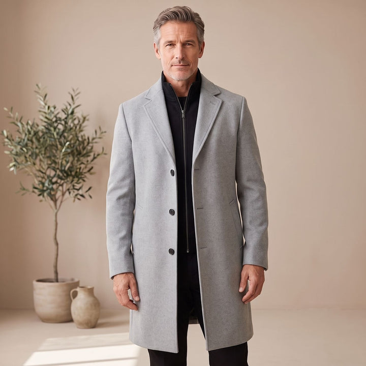 ELENA HARPER™  |  LONG WOOL BLEND COAT FOR MEN