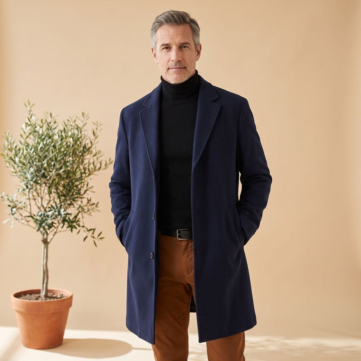 ELENA HARPER™  |  LONG WOOL BLEND COAT FOR MEN