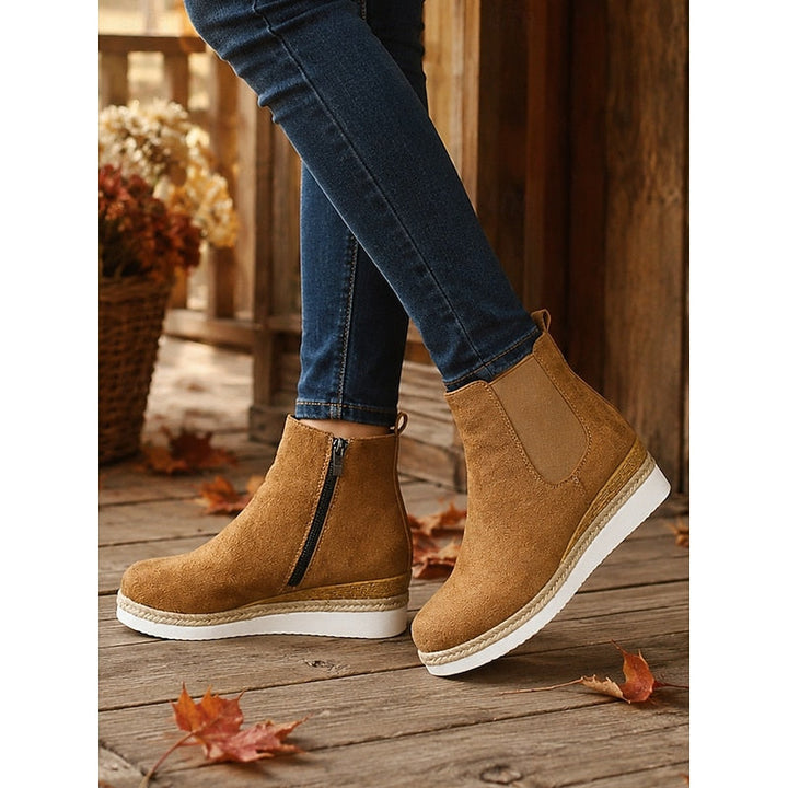 Felicity | Women's Wedge Chelsea Ankle Boots with Side Gussets
