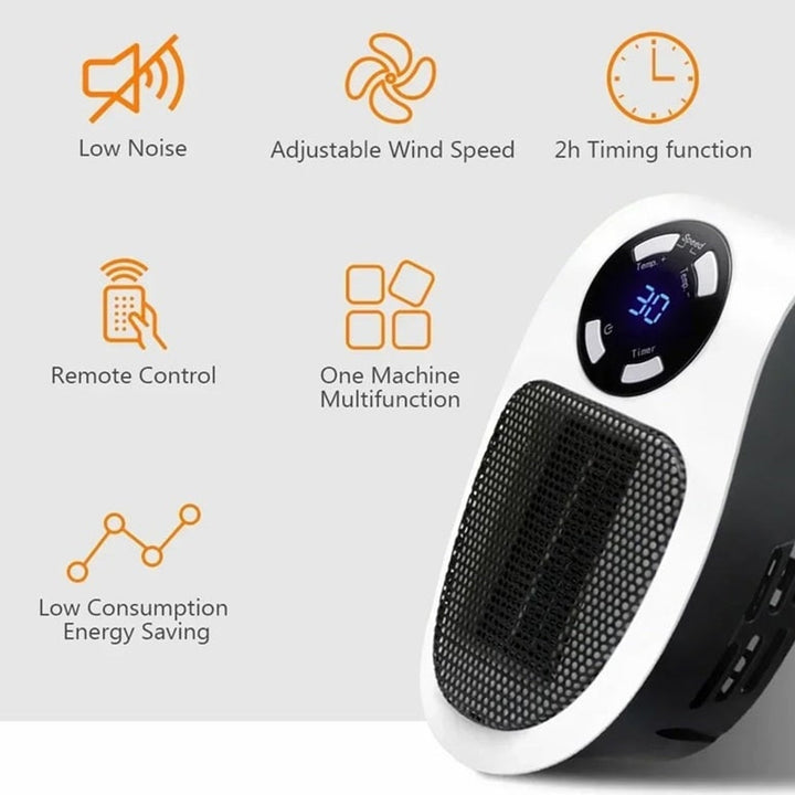 Mini Portable Heater With LED Display And Smart Temperature Control For Energy-Efficient Heating