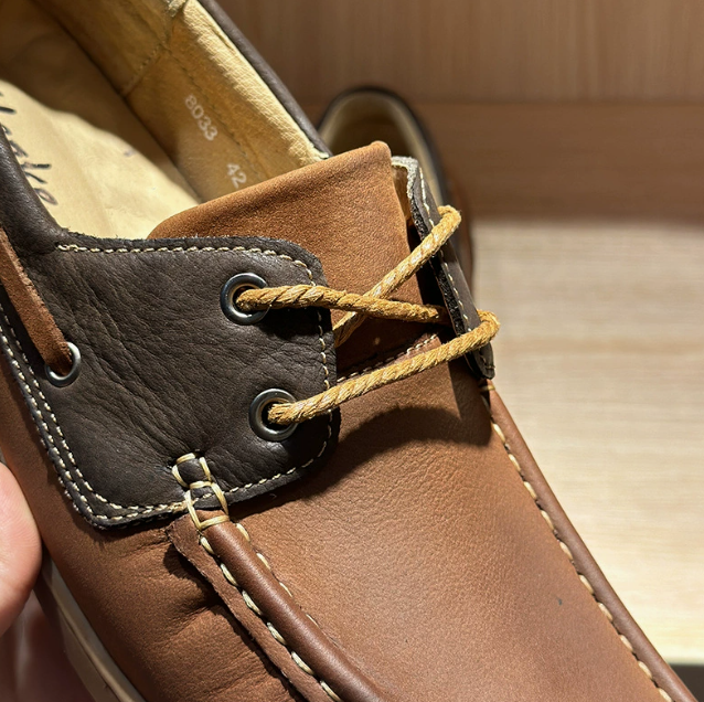 Men's Moccasins with Visible Stitching