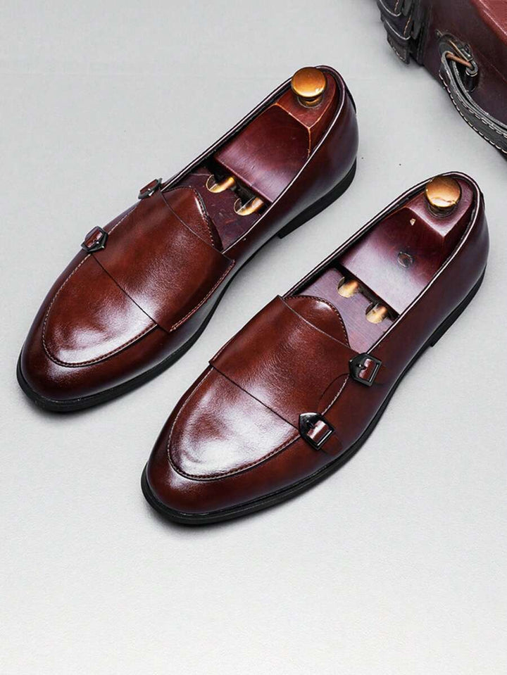 Men's Double Buckle Loafers - Elena Harper