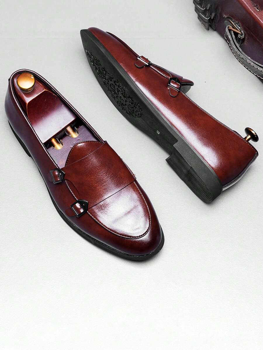 Men's Double Buckle Loafers - Elena Harper