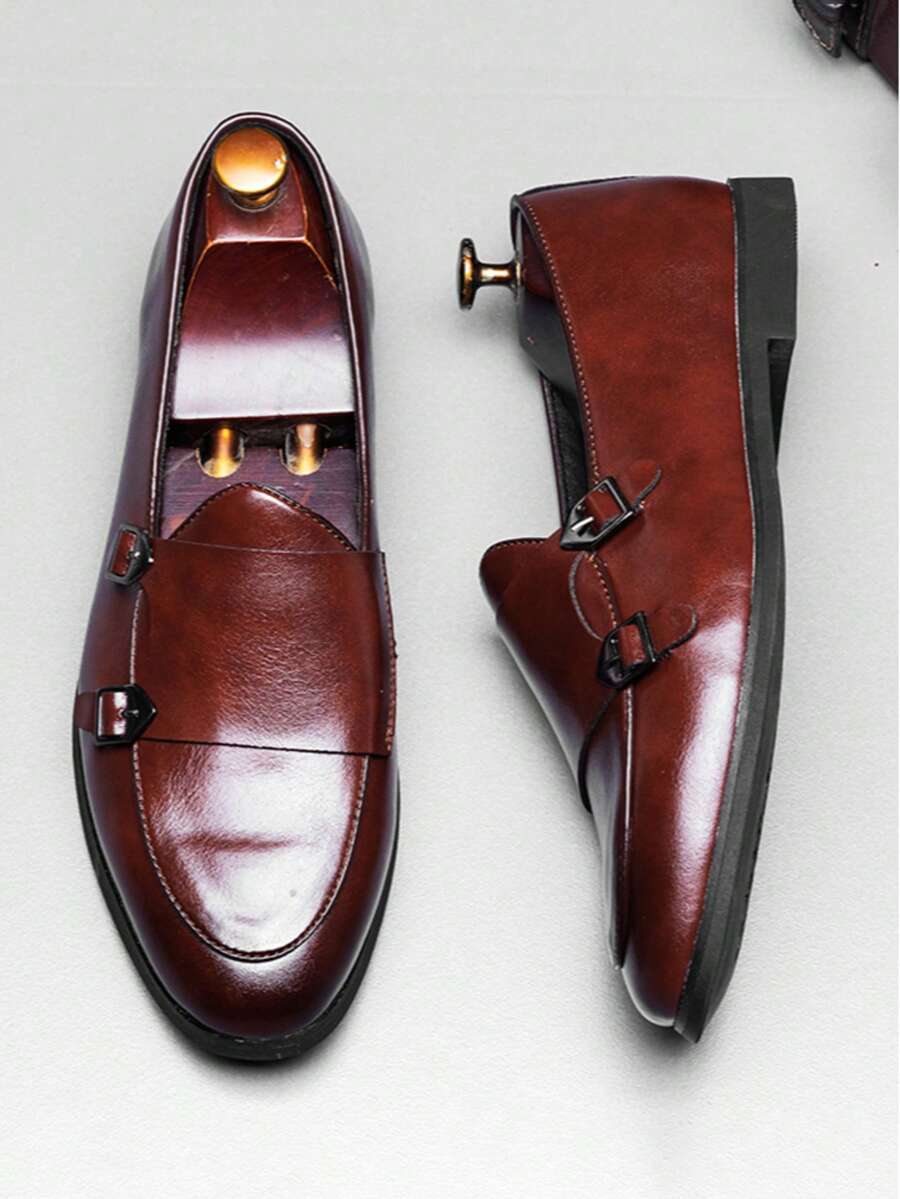 Men's Double Buckle Loafers - Elena Harper